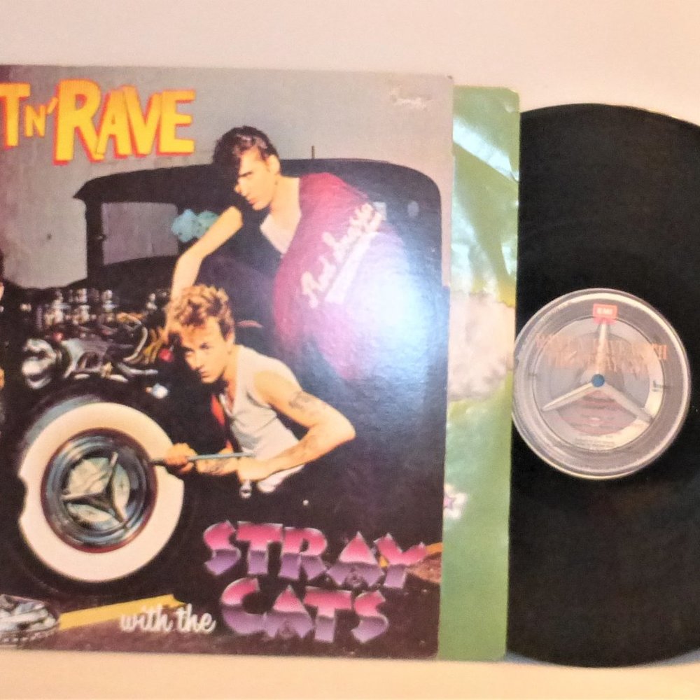 1st Press 1983 Stray Cats RAT N ROLL Vinyl Record EMI Records #SO7102 LP ALBUM
